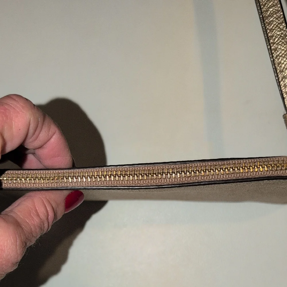 Coach Gold Glitter Wristlet
